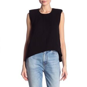 NWT IRO black lseed sleeveless split side top sz 6/38